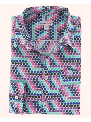 Children's shirt with multicolored BLACK PETALS pattern