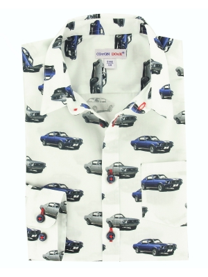 Children's shirt with american cars pattern