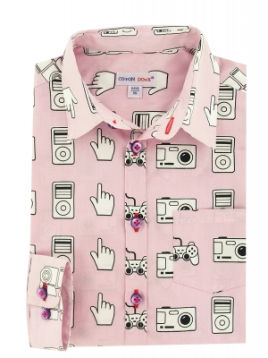 Children's shirt with computing pattern
