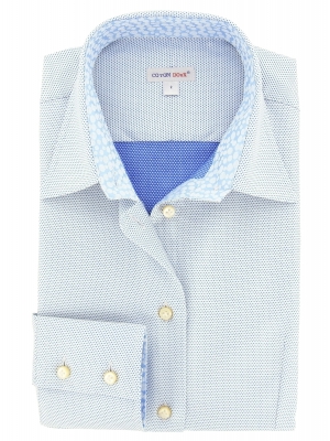 Women's Fitted shirt with little blue dots