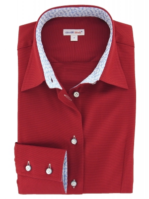 Burgundy women's fitted deep red shirt