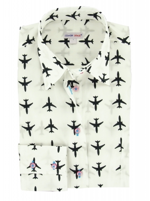 Women's Fitted shirt with plane patterns