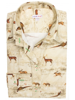 Women's hunting patterned fitted cut shirt