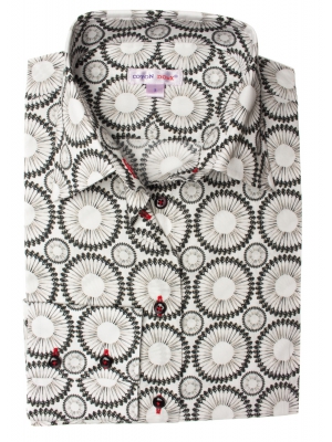 Women's spoons patterned fitted cut shirt