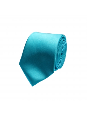 Plain turquoise blue tie