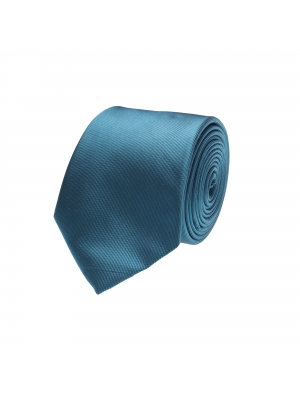Plain peacock blue tie