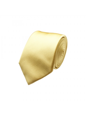 Plain pale yellow tie