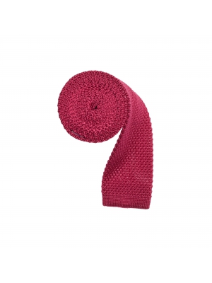 Pink knitted silk tie