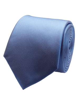 Plain horizon blue tie