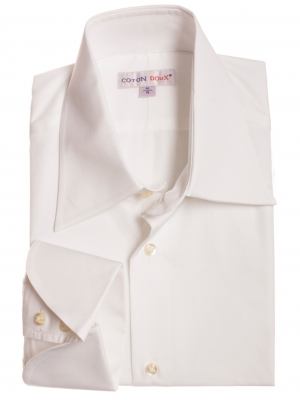 Men's white shirt, napolitan cuffs