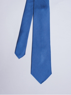 Cravate unie bleu roi