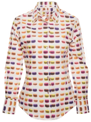 Women's shirt with macaroons prints