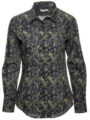 Women's shirt with forest prints