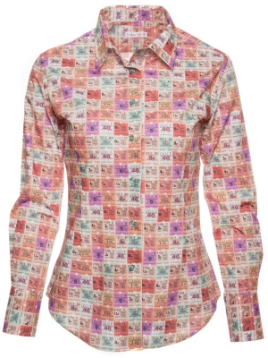 Women's shirt with vintage tickets prints