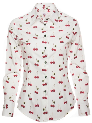 Women's shirt with cherries prints