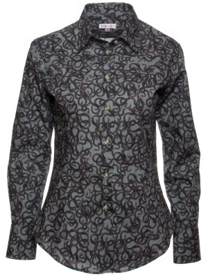 Women's shirt with snakes prints