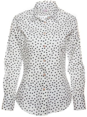 Women's shirt with black dots prints