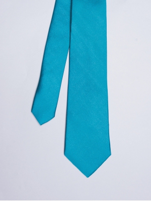 Cravate unie turquoise