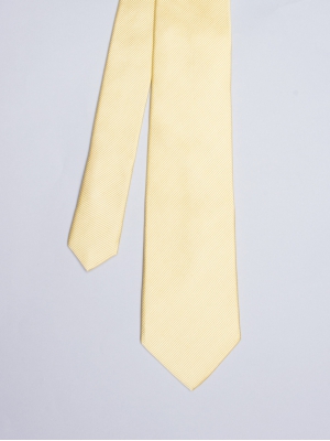 Cravate unie jaune clair