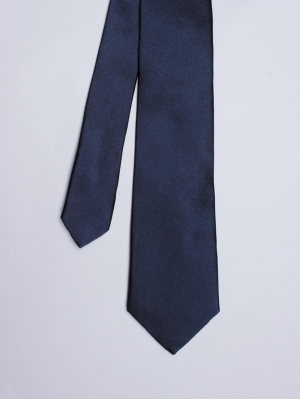 Cravate unie bleu noir