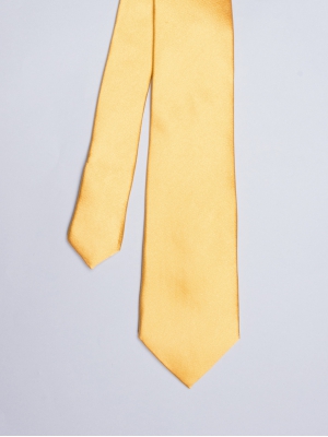 Cravate unie jaune