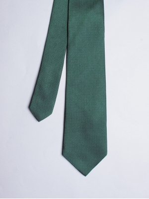 Cravate vert à points blancs