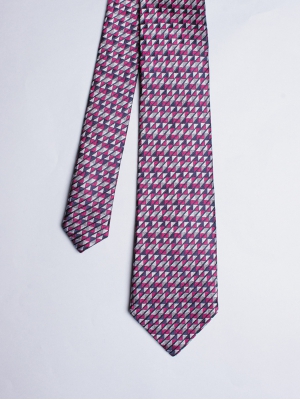 Cravate avec motifs triangles multicolores