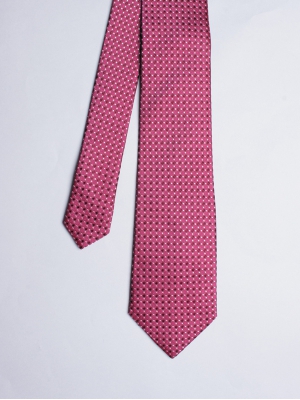 Cravate bordeaux avec motifs géométriques