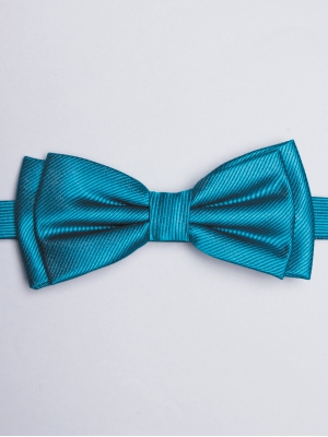 Plain blue bow tie 