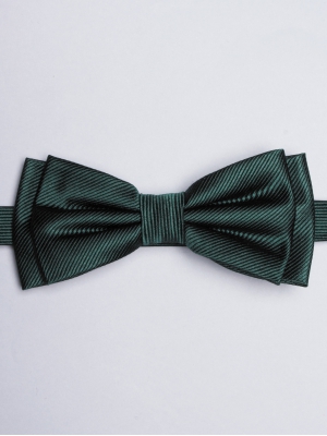 Plain dark green bow tie 