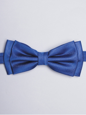 Plain electric blue bow tie 