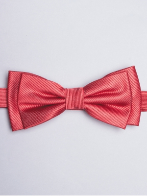 Plain coral bow tie 