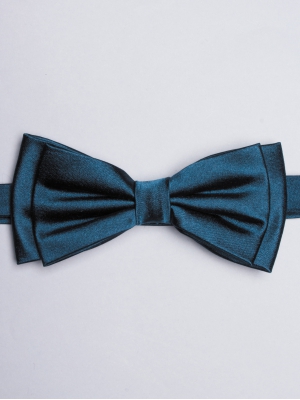 Plain teal bow tie 
