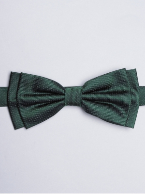 Forest green bow tie with white dots 