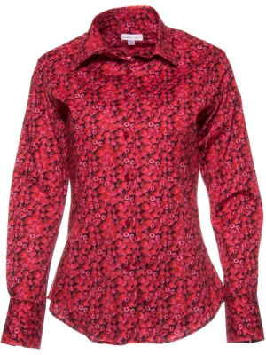 Women's shirt with raspberry print