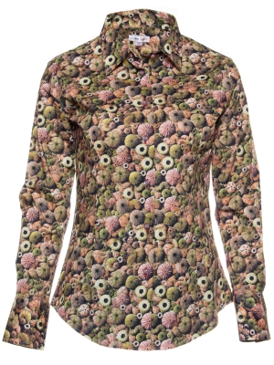 Women's shirt with sea urchin shell print