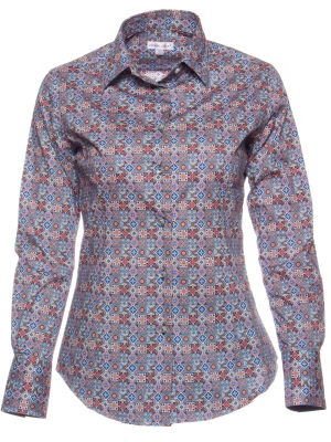Women's shirt with azulejos print