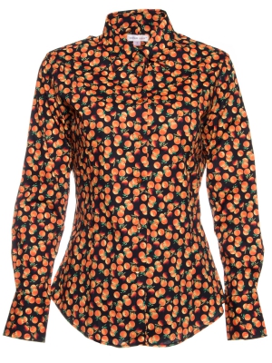 Women's shirt with orange print