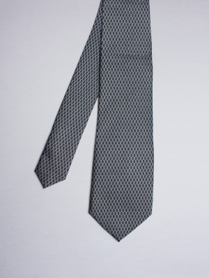 Dark blue tie with lines patterns