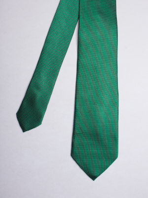 Cravate verte effet reliefé