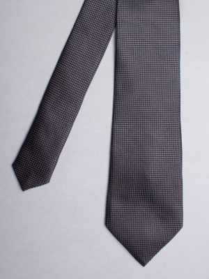 Cravate grise effet reliefé