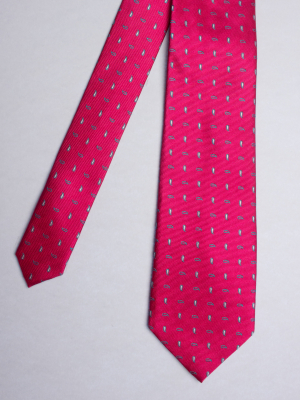 Fuchsia tie with micro cashmere patterns