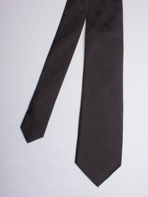 Cravate noire à motif toile