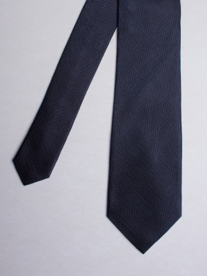Night blue tie with patterns