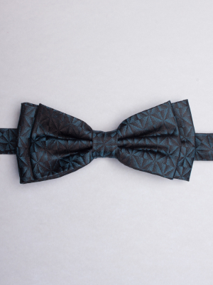 Black bow tie with blue effect