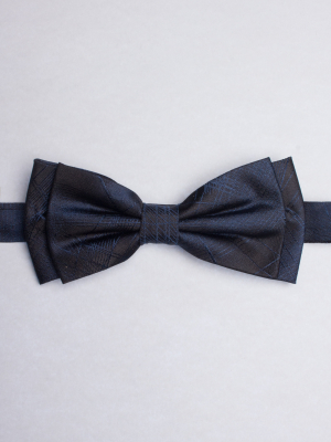 Blue bow tie with x-ray pattern