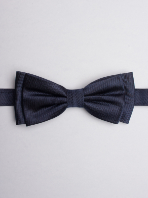 Night blue bow tie with patterns