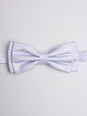 Light blue bow tie with shells patterns
