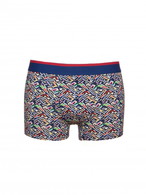 Trunks with multicolor geometric print