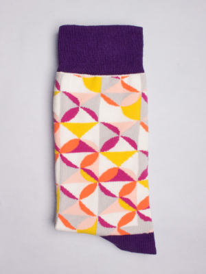 Socks with geometric pattern